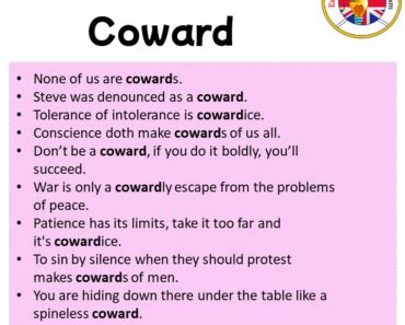 cowardice in a sentence.